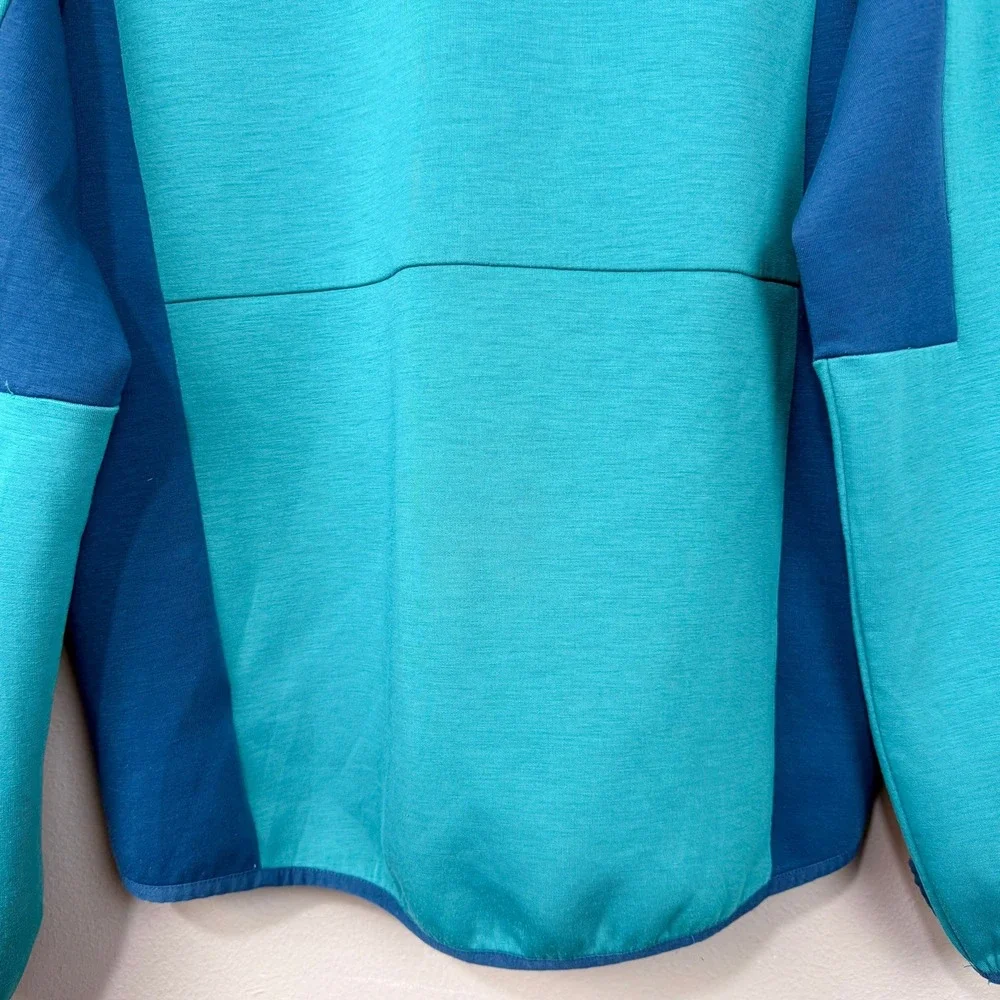 BONOBOS‎ Fielder Tech Fleece Hoodie Jacket Size S Teal Blue Knit Lightweight Zip